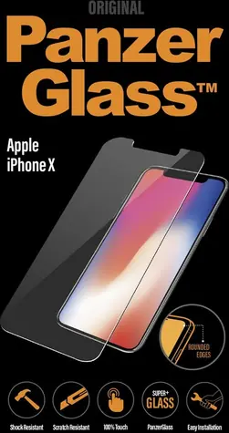 PanzerGlass gehärtetes Glas für Apple iPhone X, XS und 11 Pro - deckt gebogene Kanten nicht ab