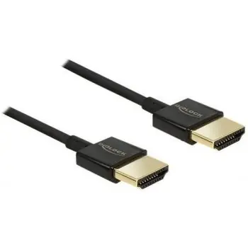 DeLock Kabel High Speed HDMI mit Ethernet - HDMI-A Stecker > HDMI-A Stecker 3D 4K / 0,5 m Slim Premium