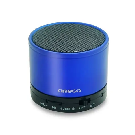 Omega OG47B Bluetooth-Lautsprecher / 3 W / FM / Micro-SD / Aluminium / Blau