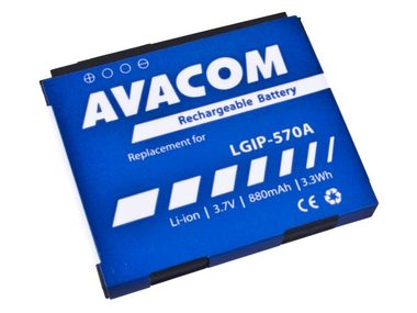 Avacom Akku für Mobiltelefon LG KP500 / Li- ION / 3,7 V / 880 mAh / Ersatz LGIP-570A