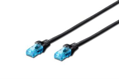 Digitus Ecoline Cable schwarz 2m / UTP / CAT 5e / AWG 26:7