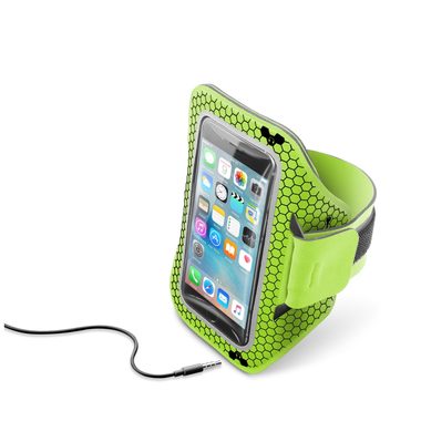 CellularLine Sports Neoprenhülle ARMBAND RUNNING / für Smartphones bis 5,2" / Lime