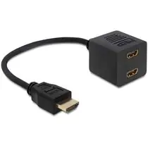 DeLock HDMI 1.4 Adapter, 1x Stecker > 2x Buchse