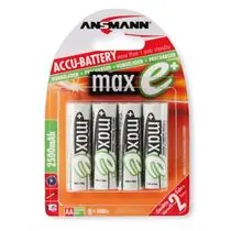 Ansmann Akku AA NiMH 2500 mAh (4 Stück) maxE+