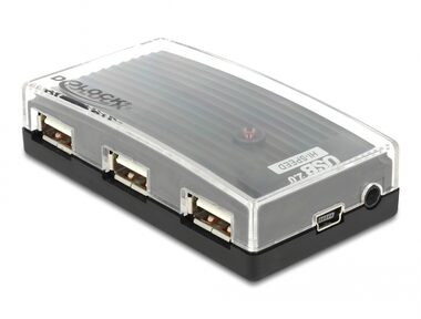 DeLock HUB USB 2.0 4-Port extern inkl. Stromversorgung