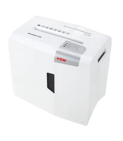 HSM shredstar S10 / weiß / A4-Format / Schnittgröße 6mm / ISO/IEC 21964P4, O1, T2, E2, F1
