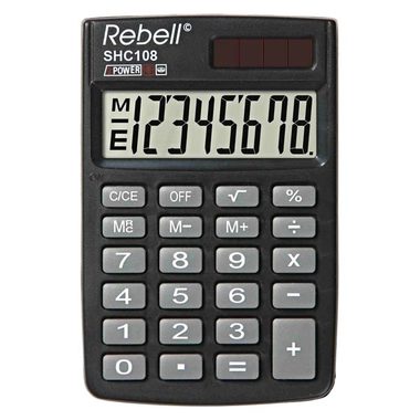 Rebell SHC108 Taschenrechner schwarz
