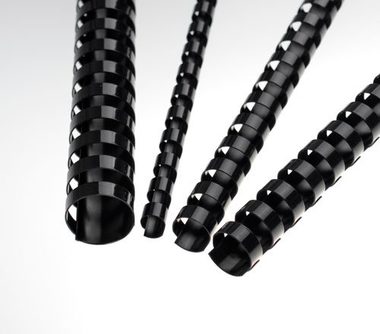 EuroSupplies Kunststoffrücken 22 mm schwarz / für 151-180 Blatt - 80 g Papier / 50 Stk