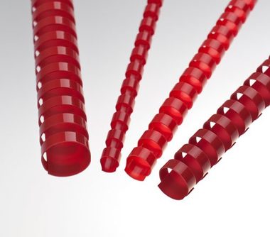 EuroSupplies Kunststoffrücken 22 mm rot / für 151-180 Blatt - 80 g Papier / 50 Stk