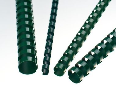 EuroSupplies Kunststoffrücken 8 mm grün / für 21-40 Blatt - 80 g Papier / 100 Stk