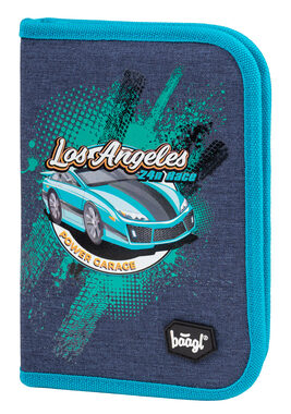 BAAGL Federmäppchen für Schule, klassisch, zwei Klappen, Racer / 20,5 x 13,5 x 4 cm