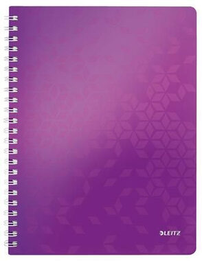 Leitz Wow A4 Block linierte Drahtbindung mit PP-Platten lila