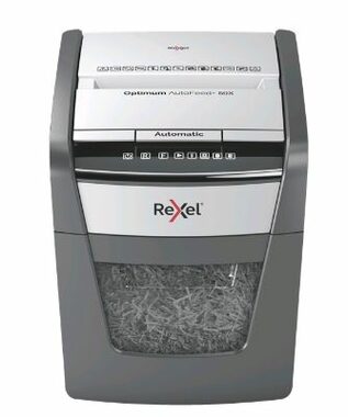 Rexel Optimum AutoFeed 50X / Automatischer Aktenvernichter / bis zu 50 Blatt / 20 l / Kreuzschnitt