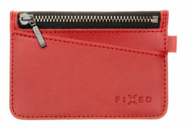 FIXED Coins Ledergeldbörse aus echtem Rindsleder rot