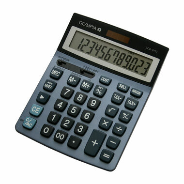 Olympia LCD 6112 / Taschenrechner / 12-stelliges Display / Batterie & Solarzelle