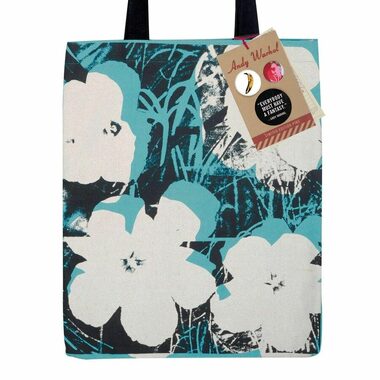 Galison Canvas-Tasche Flowers Andy Warhol / 38x43 cm