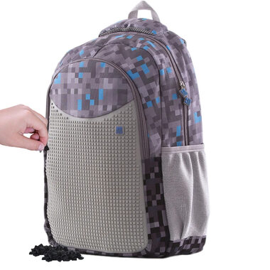 PIXIE CREW Kreativer Studentenrucksack grau-blau / ab 6 Jahren