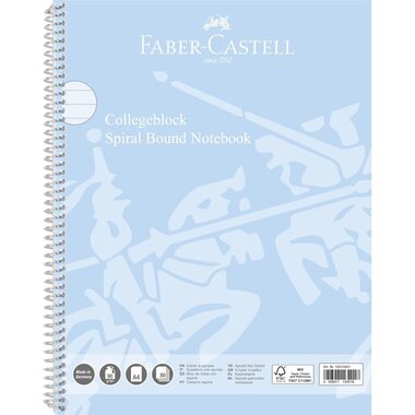 Faber-Castell A4 linierter Block himmelblau