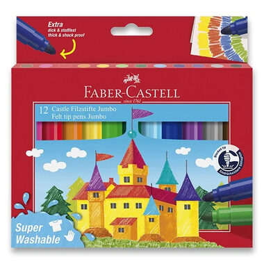 Faber-Castell Jumbo Marker - Papierbox mit 12 Stück