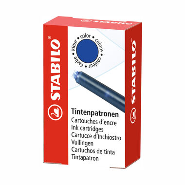STABILO® Refill - 6er-Pack - blaue löschbare Tinte