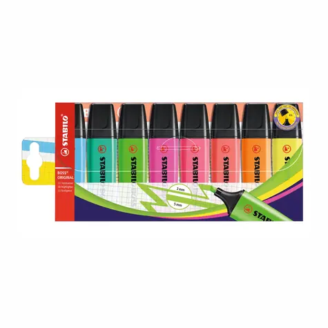 STABILO® BOSS ORIGINAL - 8er Set - 8 verschiedene Farben