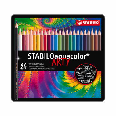 STABILO® aquacolor - 24er Set in der Dose - 24 verschiedene Farben