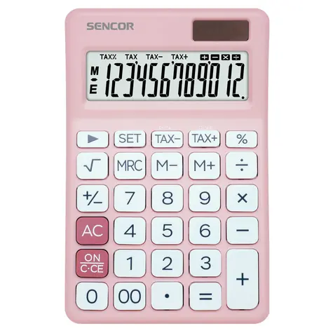 Sencor SEC 381 TAX pink / Tischrechner / zwölfstellig
