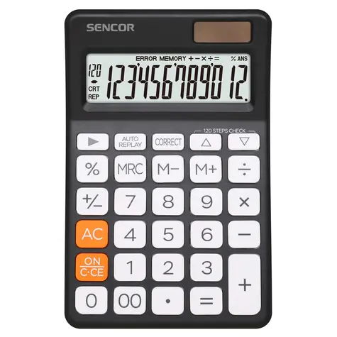 Sencor SEC 382 CORRECT schwarz / Tischrechner / zwölfstellig