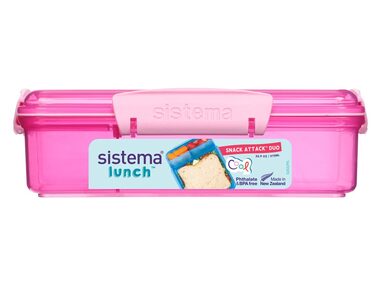 Sistema Lunch Lunchbox mit 2 separaten Fächern 975 ml rosa