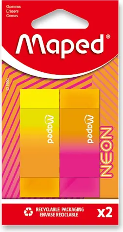 Maped Set mit zwei Neon-Radiergummis