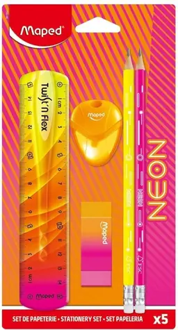 Maped Neon-Schulmaterialset, 5-teilig