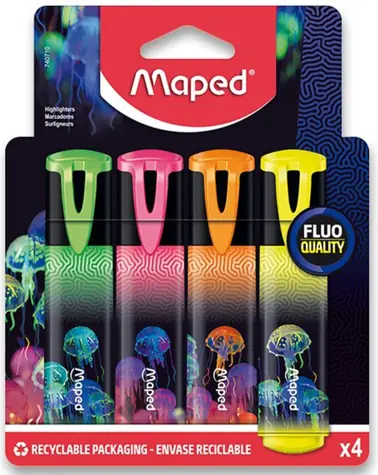 Maped Deepsea Paradise Textmarker, 4 Stück