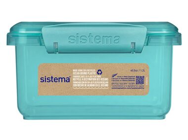 Sistema Ocean Bound Lunch PLUS Lunchbox mit Besteck, 1,2 l, Minze
