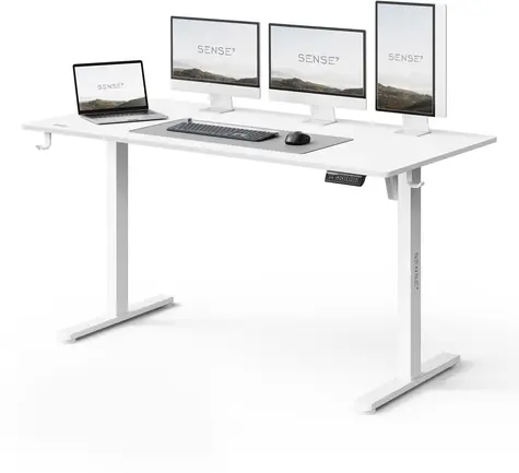 SENSE7 NOJO LIGHT Schreibtisch weiß / elektrisch höhenverstellbar / 140 x 70 cm / Tragkraft 70 kg