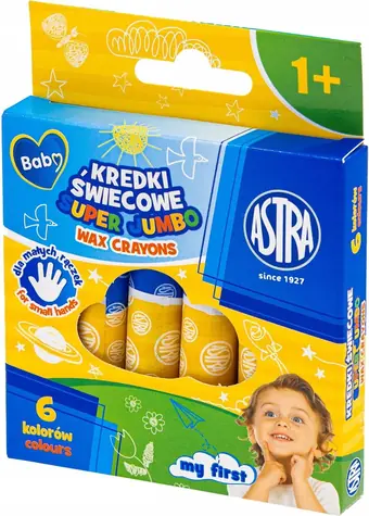 ASTRA Jumbo Wachsstäbchen, 6 Stück