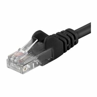 PremiumCord UTP CAT5E 0,5m schwarz / Patchkabel / RJ45-RJ45