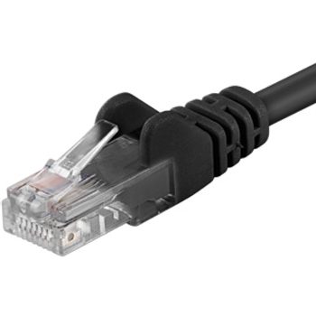PremiumCord UTP CAT5E 3M / Patchkabel / RJ45-RJ45 / schwarz