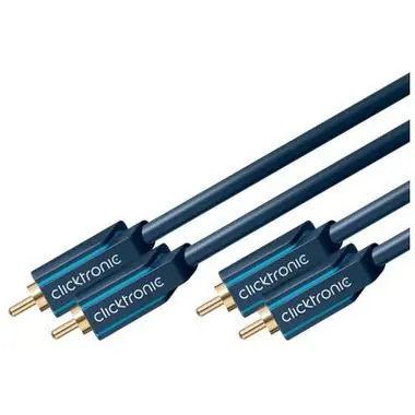 ClickTronic HQ OFC-Kabel 2x CINCH - 2x CINCH RCA, M/M, 2m