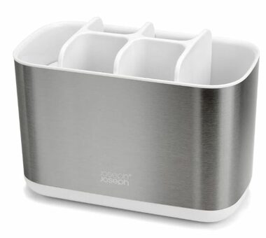 Joseph joseph EasyStore Ständer für Zahnbürsten und Zahnpasta aus Edelstahl