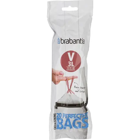 Brabantia PerfectFit Typ V Müllbeutel 2-3 l / einziehbar / 20 Stück pro Packung