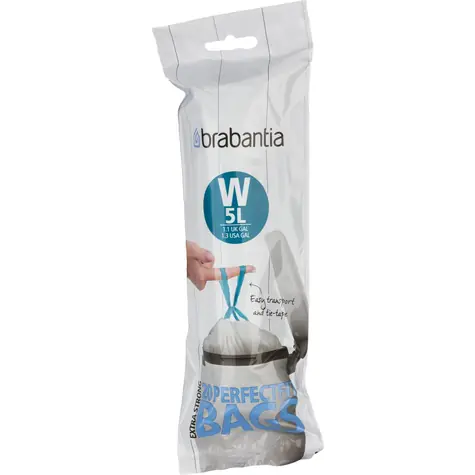 Brabantia PerfectFit Typ W Müllbeutel 5 l / einziehbar / 20 Stück pro Packung