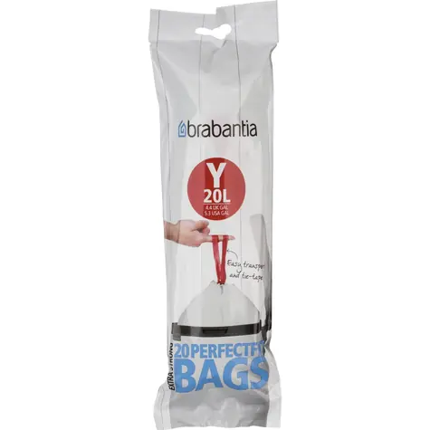 Brabantia PerfectFit Typ Y Müllbeutel 20 l / einziehbar / 20 Stück pro Packung