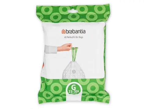 Brabantia PerfectFit Typ G Müllsäcke 25-30 L / einziehbar / 40 Stück pro Packung