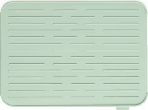Brabantia Abtropfpad für Geschirr, Silikon, grün / 32,5 x 43,8 x 0,9 cm