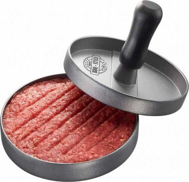 Gefu BBQ Hamburgerpresse / Aluminium / Durchmesser 11,8 cm / Abverkauf