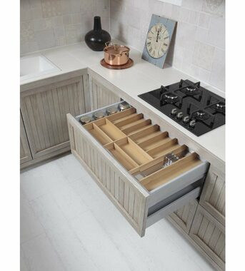 Elletipi Wood Line Sideboard für Schubladen 45 cm schwarze Buche
