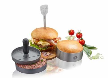 Gefu BBQ Burger-Set 3-teilig / Aluminium und Stahl 