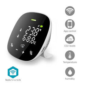 Nedis Luftqualitätsmonitor / WLAN / Display inklusive / SmartLife / Android & iOS 