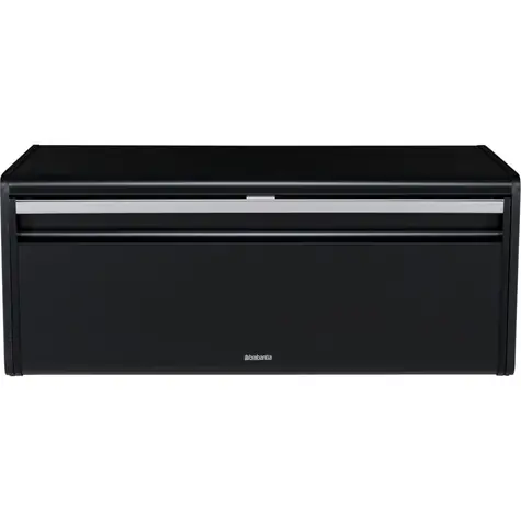 Unverpackt - Brabantia Fall Front Brotkasten 18L schwarz / Edelstahl / 18,7 x 46,5 x 25,0 cm / unverpackt