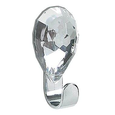 Spirella JEWEL selbstklebender Haken klar Diamant / Kunststoff / 30 x 65 mm